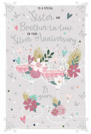 Picture of SISTER AND BROTHER IN LAW SILVER ANNIVERSARY CARD